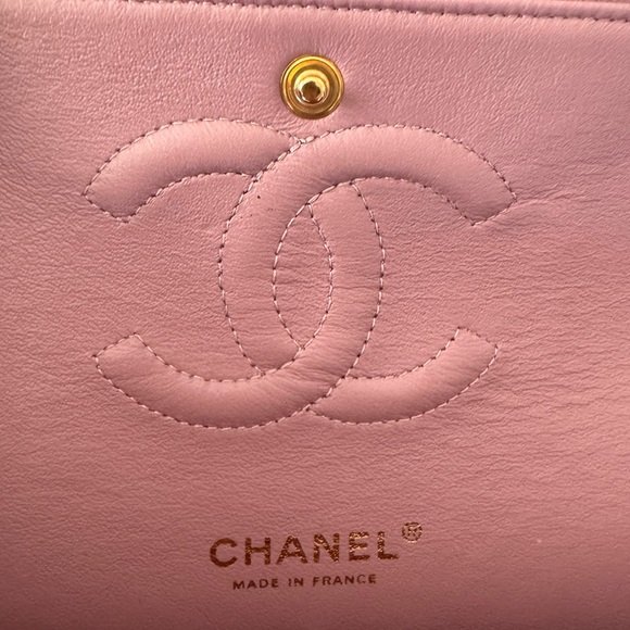 CHANEL Lambskin Quilted Medium Double Flap in Pink/Lilac - Picture 13 of 15